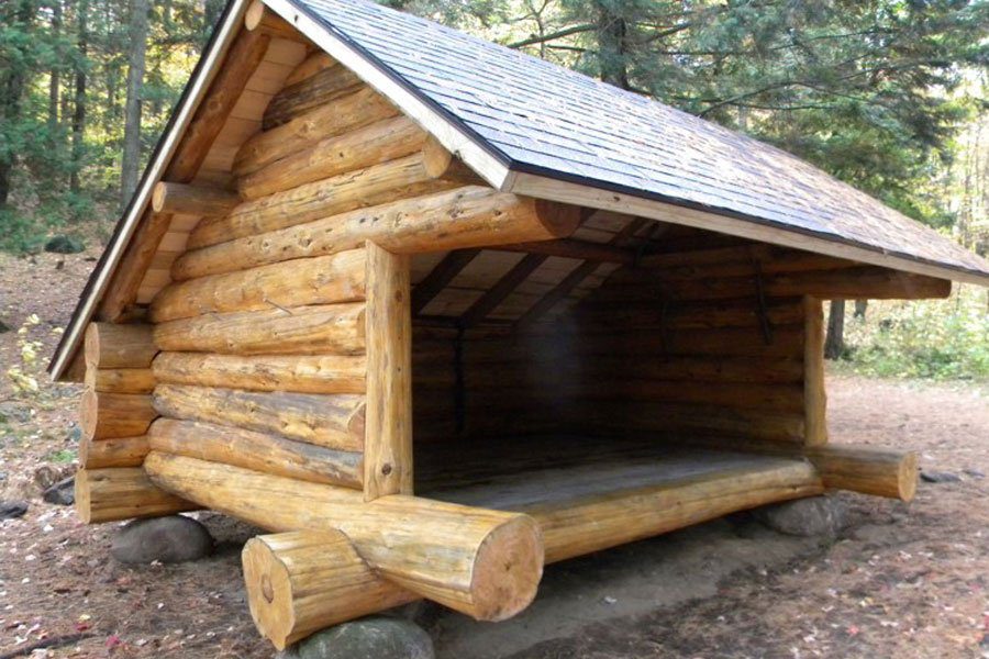 new Bull Rush Bay lean-to