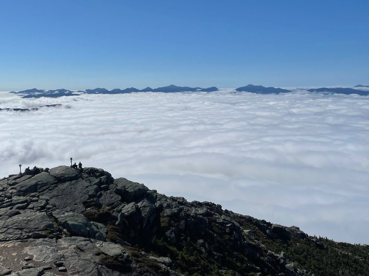 The view from the roof of the "silo" science station on the summit of Whiteface on Sept. 21. Photo by Zachary Matson