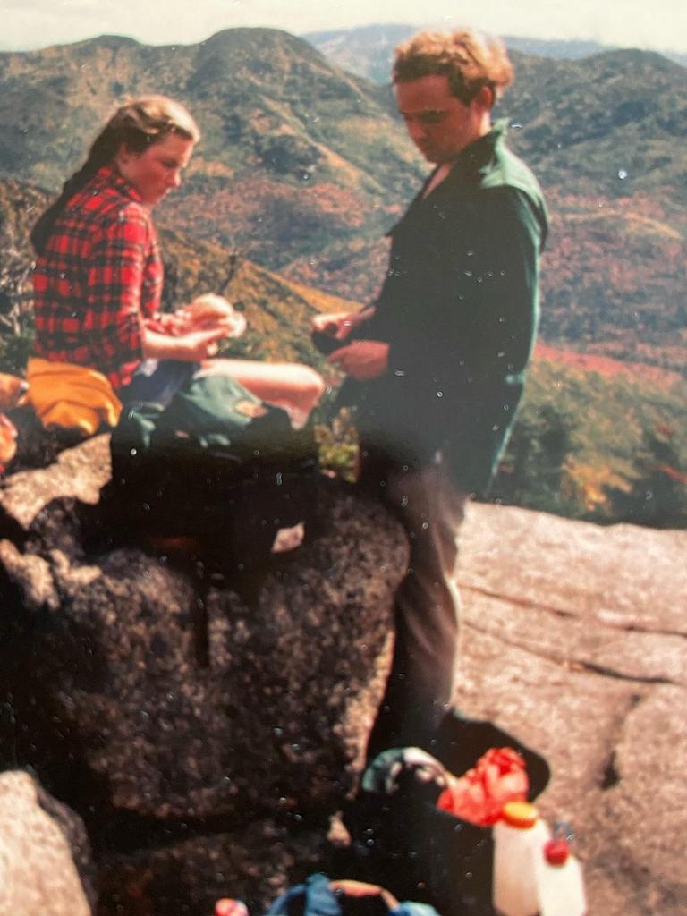 Hiker Heidi Roland and her husband on their first hike.