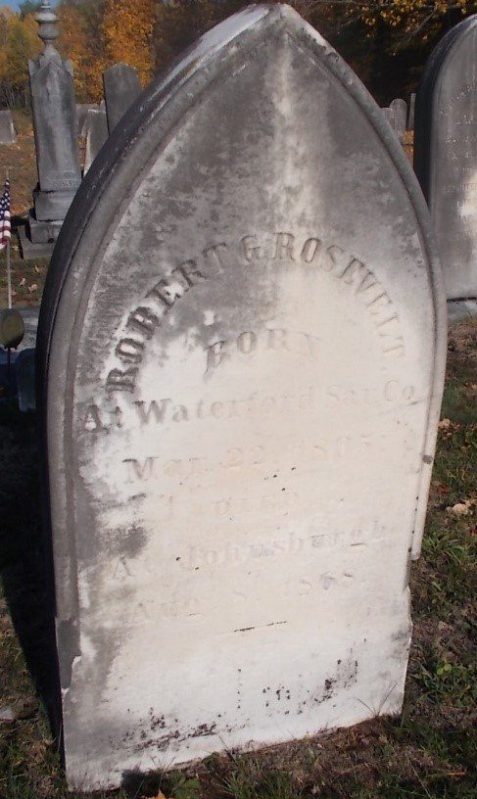 Robert Gilchrist Roosevelt marker Johnsburg Methodist Cemetery