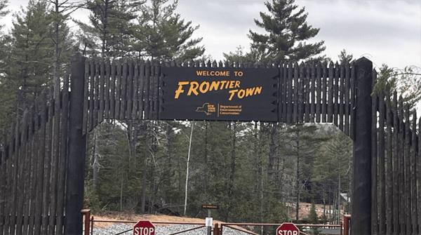 Top photo: Frontier Town campground gate.