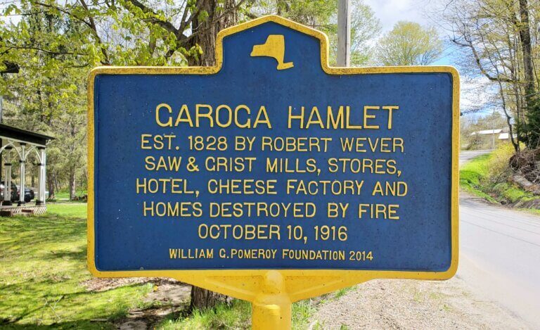 Caroga hamlet sign