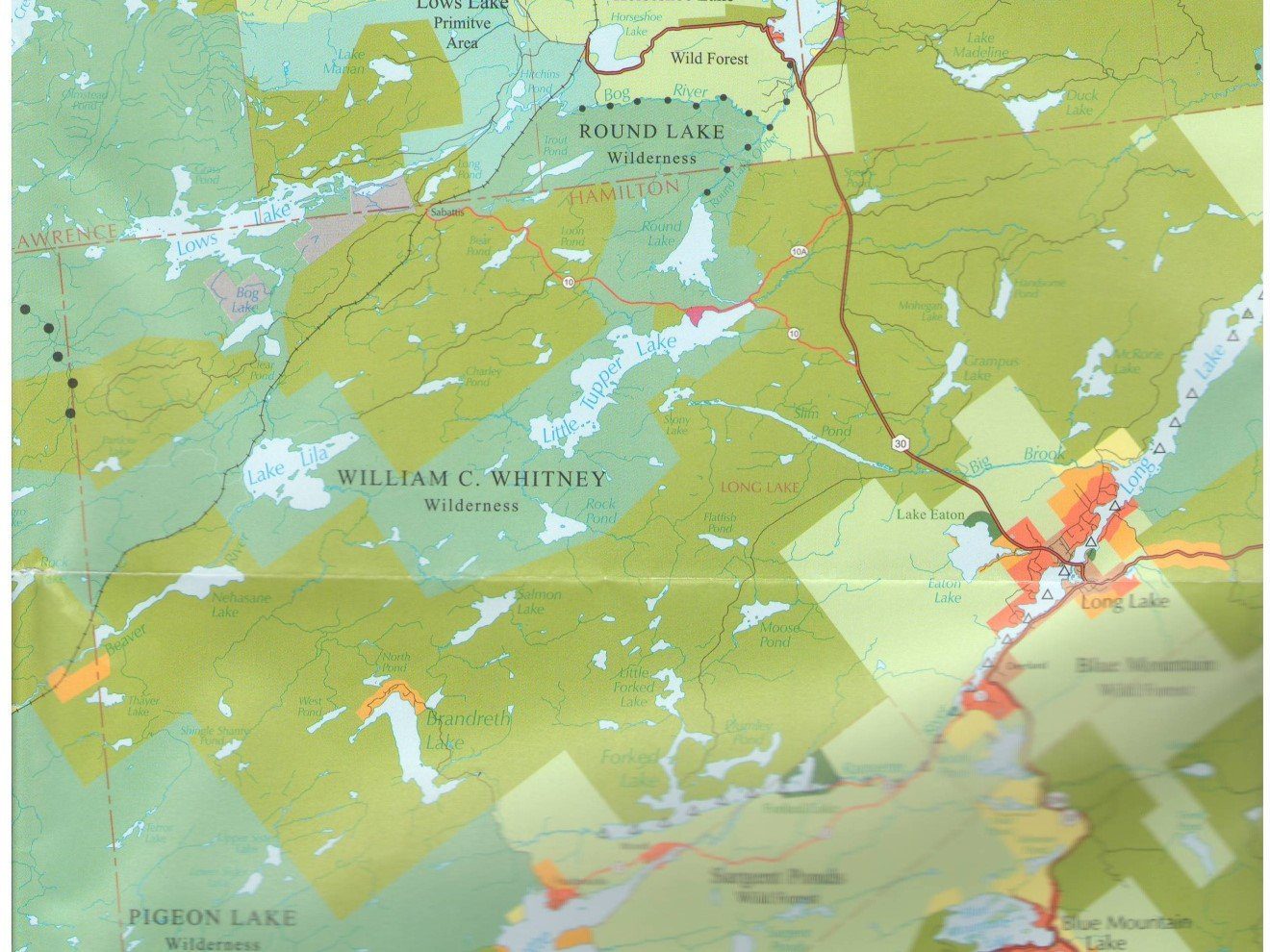 APA map of Whitney Wilderness